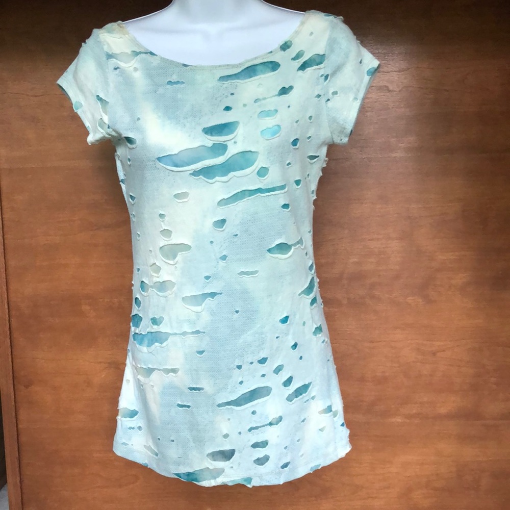 5th Culture unique cap sleeve T Sz Med